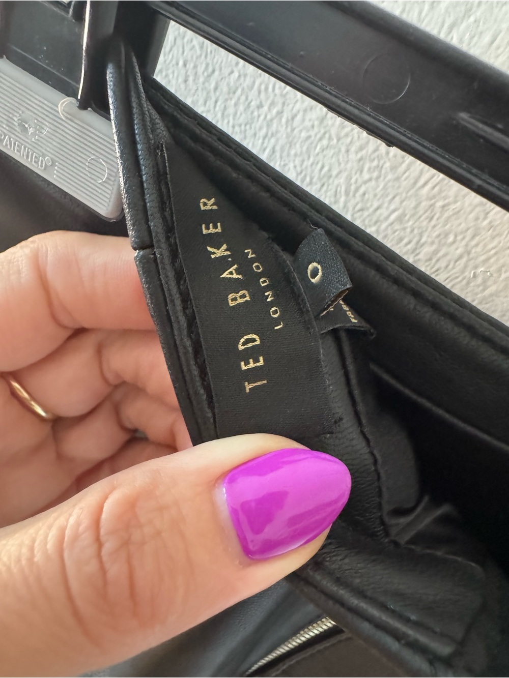 Ted Baker Black Leather Mini Skirt - Picture 3 of 3